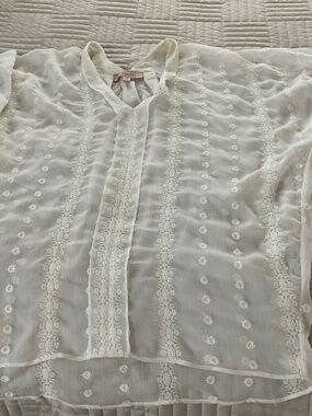 Philosophy cream lace blouse size  medium
